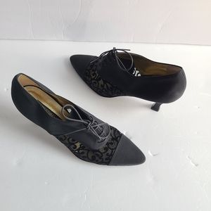 LARRY STUART COLLECTION  Italian bootie lace-up heels